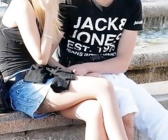 Panty upskirts filmed outdoors