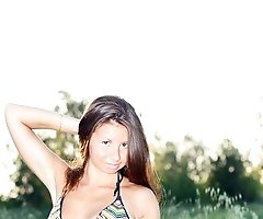 Naughty bikini slut in hot ecstasy