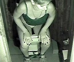 Night toilet hidden cam shots